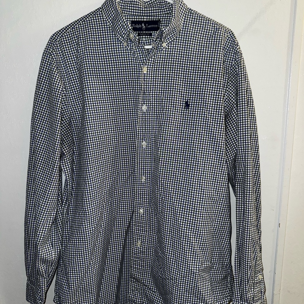 Ralph Lauren Classic Fit Gingham Button Down Shirt - Men’s Large